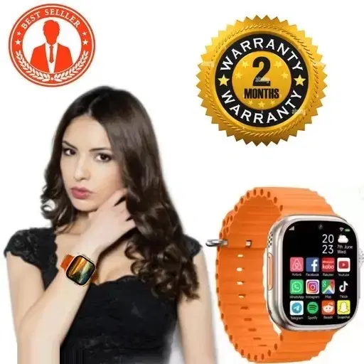 Silicone Strap S8 Ultra Smart Watch, Orange