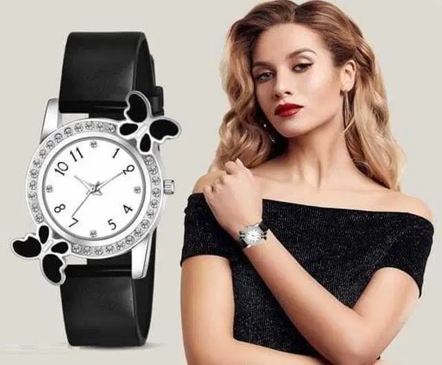 Analog Watch For Womens (Black) (WS-14)