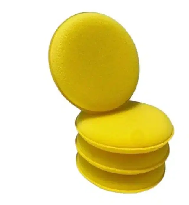 Durable Car Cleaning Sponge, Yellow, Pack of 4