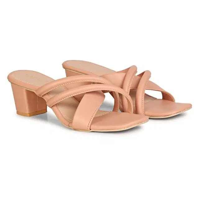 Zakozee Open-Toe Heels for Women, Beige (5)
