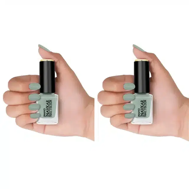 Nail Polish for Women & Girls, Grey, 10 ml, Pack of 2