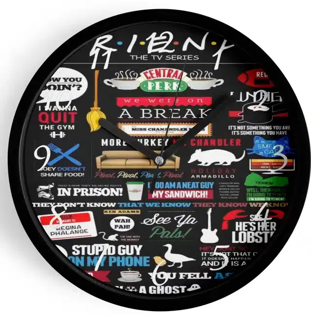 Analog Wall Clock for Home, Multicolor, 7 Inches