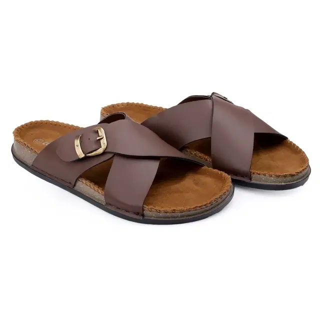 Casual Slip-On Sandals for Men, Brown (7)