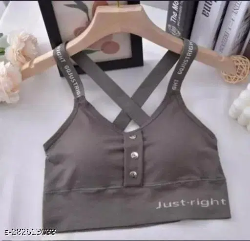 Cotton Blend Sports Bra Women, Brown (28B)