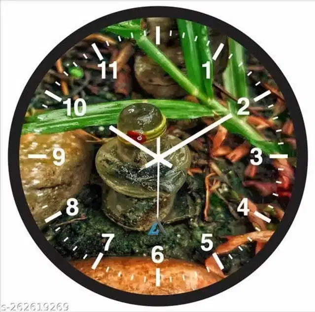 Round Analog Wall Clock, Multicolor, 10x10 inches