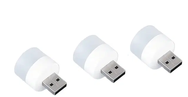 Plastic Plug In Led Night Light, White, Pack of 3