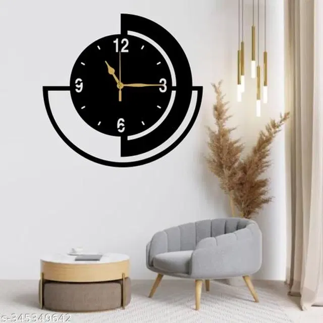Wooden Wall Clock, Black