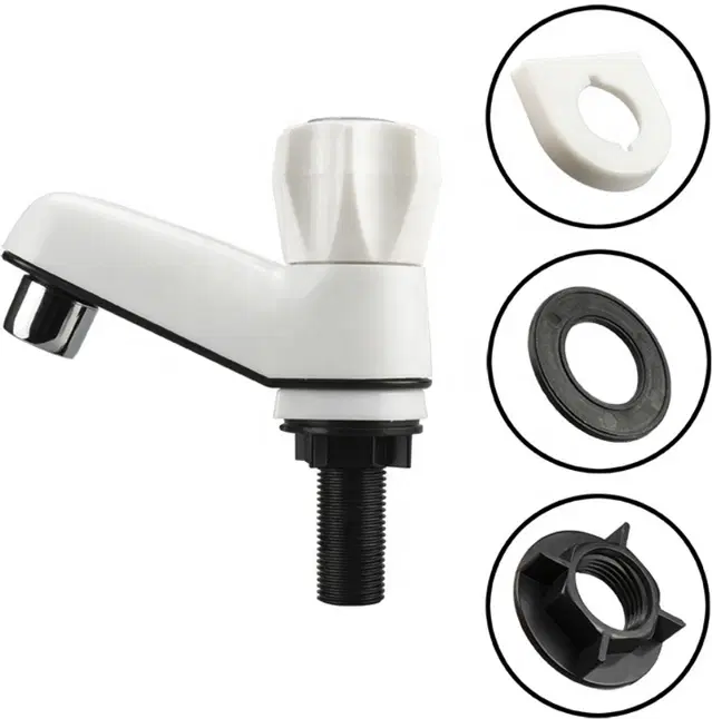 Plastic Pillar Taps, White