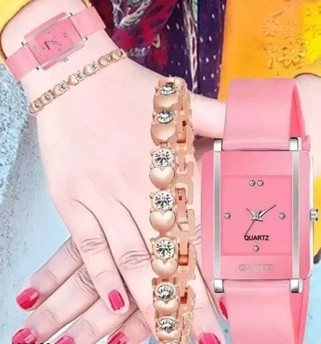 Analog Watch For Womens (Pink) (WS-98)