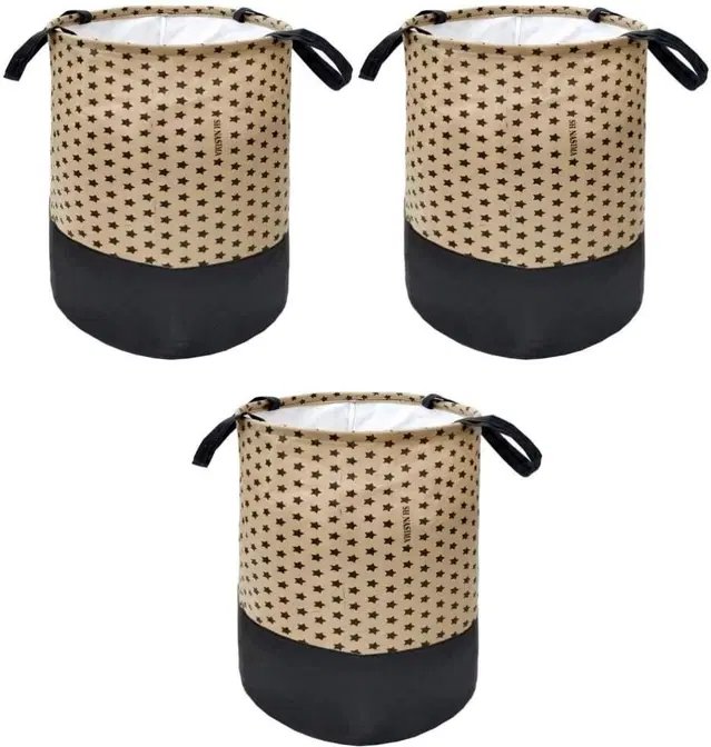 Canvas Laundry Bag,Beige,  (Pack Of 3)