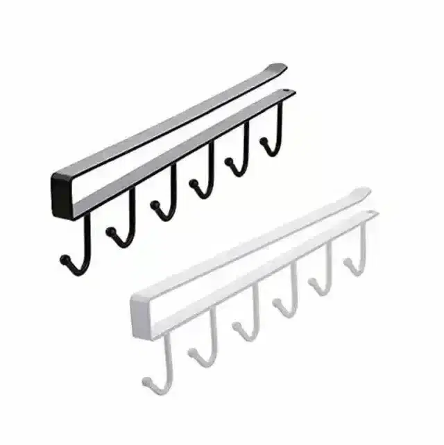 K Kudos Multifunctional 6 Metal Door Hook Organiser, 2 Pc