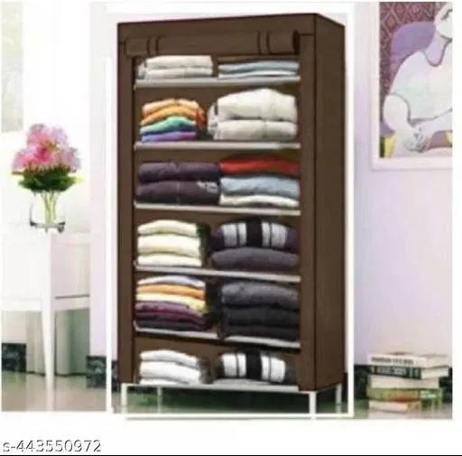 Metal 6 Layer Collapsible Multipurpose Rack, Brown