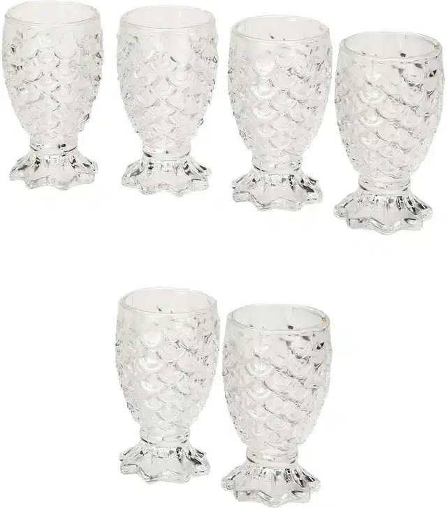 Liquor cum Cocktail Glasses, Transparent, 30 ml, Pack of 6