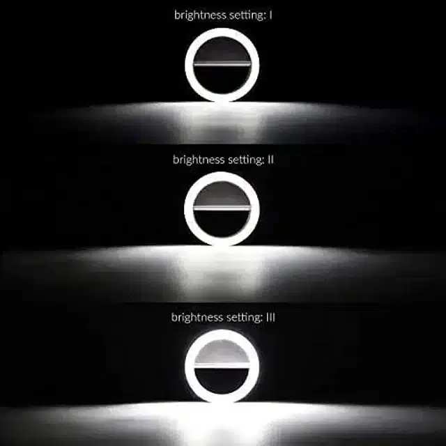 Rechargeable LED Selfie Flash Light Ring, White