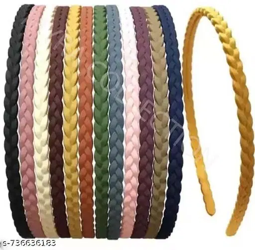 Hair Bands for Women, Pack of 3 (Beige)