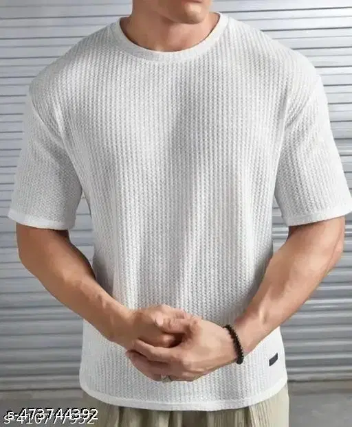 Poly Blend T-shirt for Men, White (S)