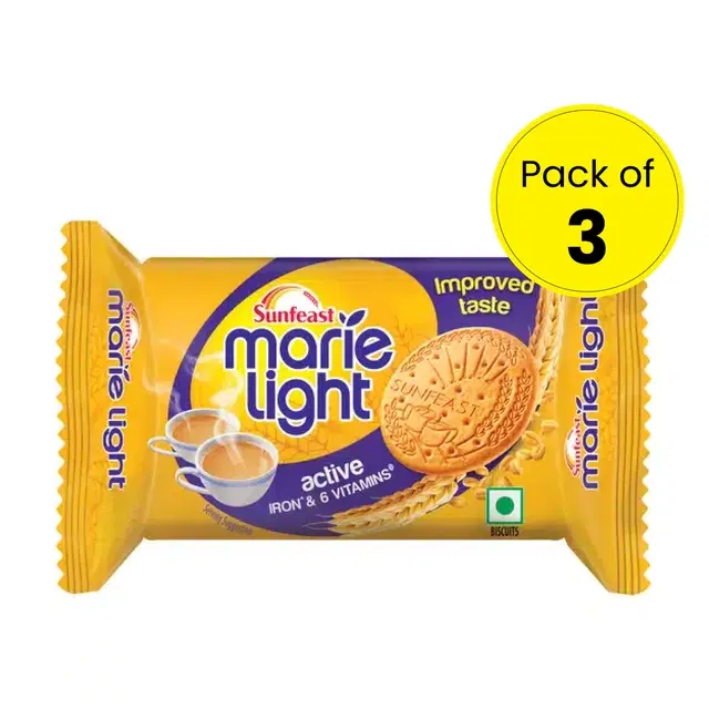 Sunfeast Marie Light Active 3X75 g (Pack of 3)