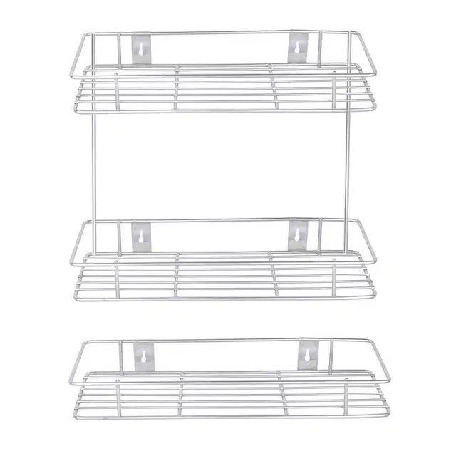 Oc9 Stainless Steel Wall Shelve Rack 12X6X12 Inch & 12X6 Inch