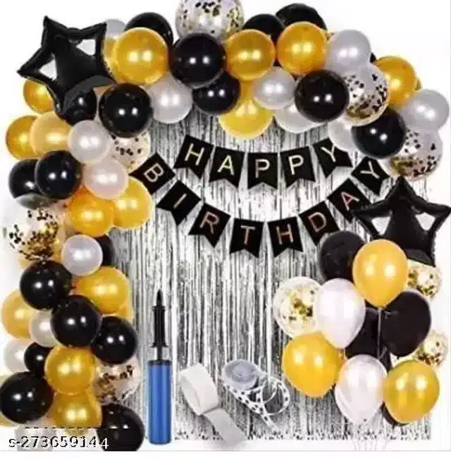 Birthday Decoration Kit, Multicolor, Pack of 55