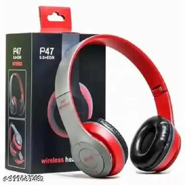 Wireless Bluetooth Headphones, Red