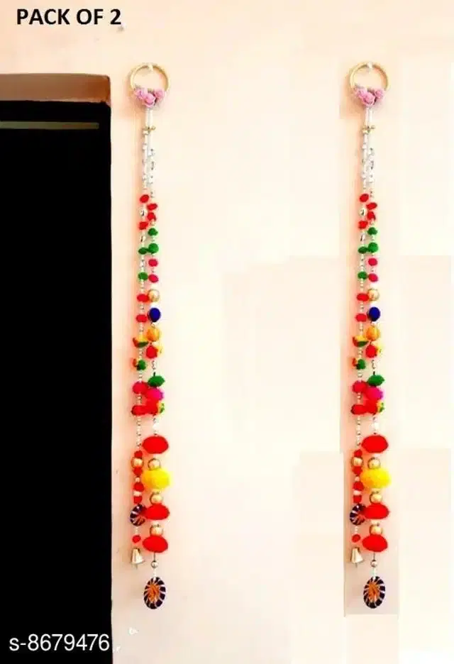 Beautiful Flower Toran, Multicolor, Pack of 2