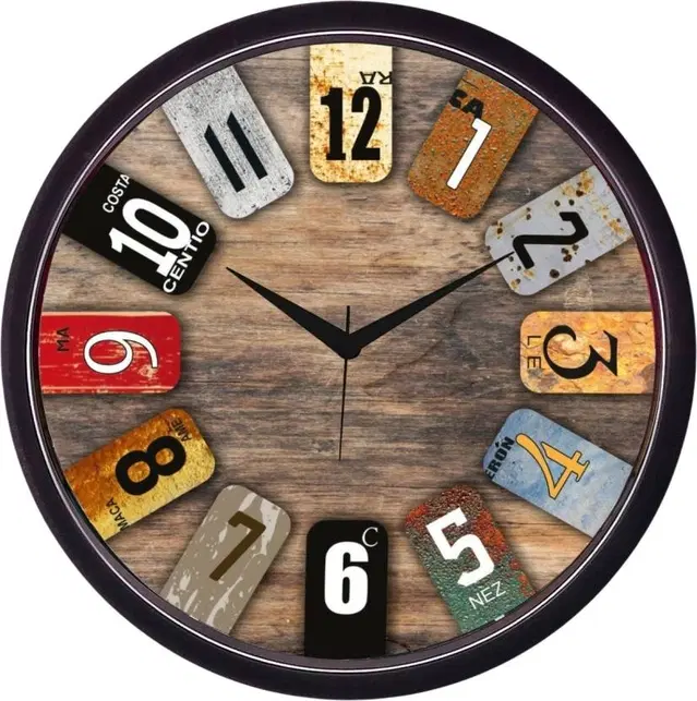 CAPIO Stylish Multicolor Analog Wall Clock, Plastic, 25x25 cm