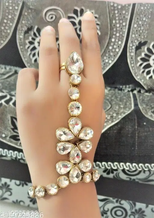 Alloy Bracelets for Women & Girls, White