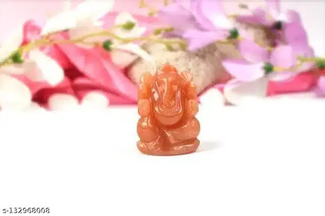 Stone Ganesh Ji Idol, Red