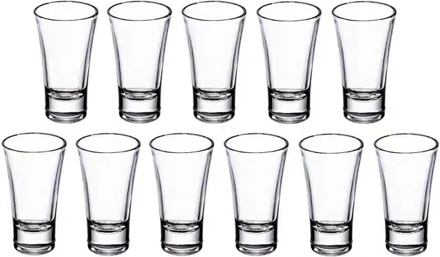 Liquor cum Cocktail Glasses, Transparent, 30 ml, Pack of 11