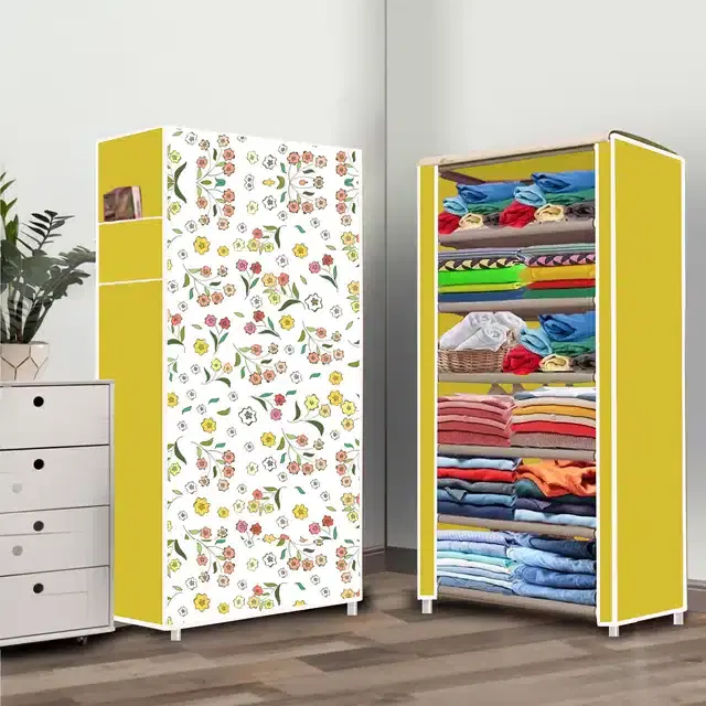 Portable Lightweight Cloth Storage Bag, Yellow