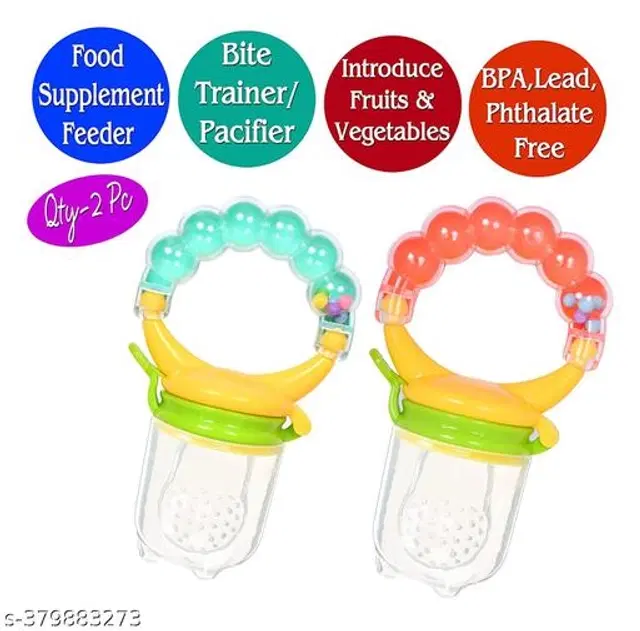 Silicone Fruit Nibbler for Baby, Multicolor, Pack of 2