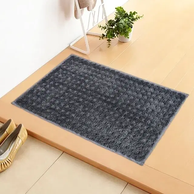 EW Flower Tufted Indoor Mat [38x58 cm] Grey