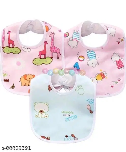 Best Quality Baby Bibs Pack Of 3 Chit Buttoned Waterproof