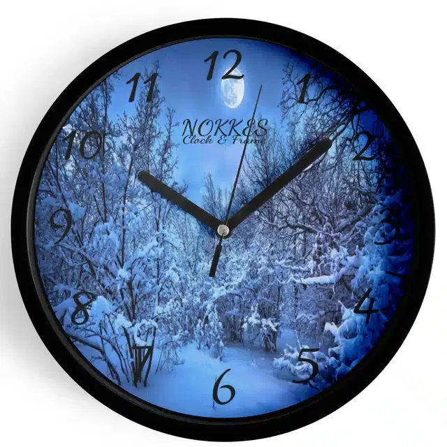 Plastic Printed Wall Clock, Multicolor, 7 Inches