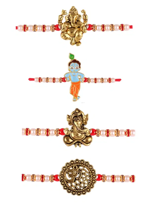 Designer Cartoon Characters Rakhi for Kids, Multicolor, Pack of 4