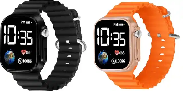 Electronic LED Digital Watch for Kids, Pack of 2 (Multicolor)