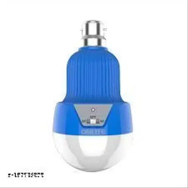 Plastic Rechargeable LED Bulb, White, 15 W