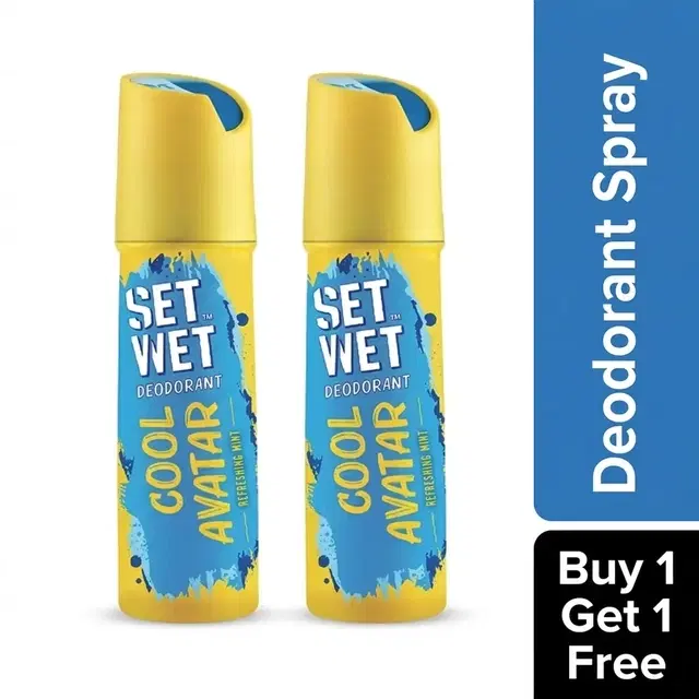 Set Wet Cool Avatar Deodorant Spray Perfume 2X150 ml (Buy 1 Get 1 Free)