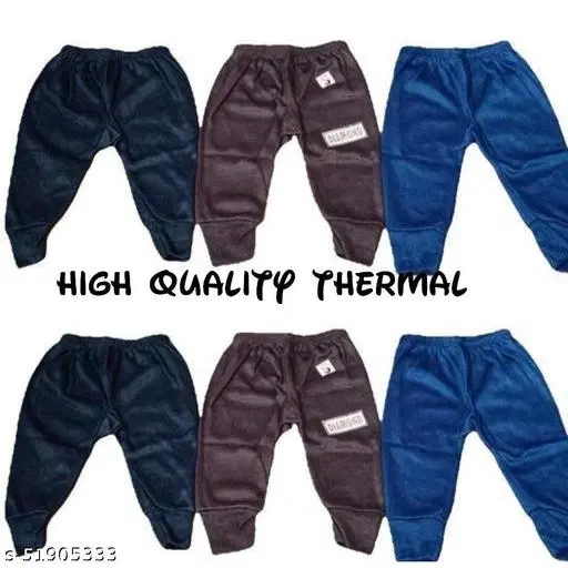 Woolen Thermal Bottomwear for Kids, Pack of 6 (Multicolor, 18-24 Months)