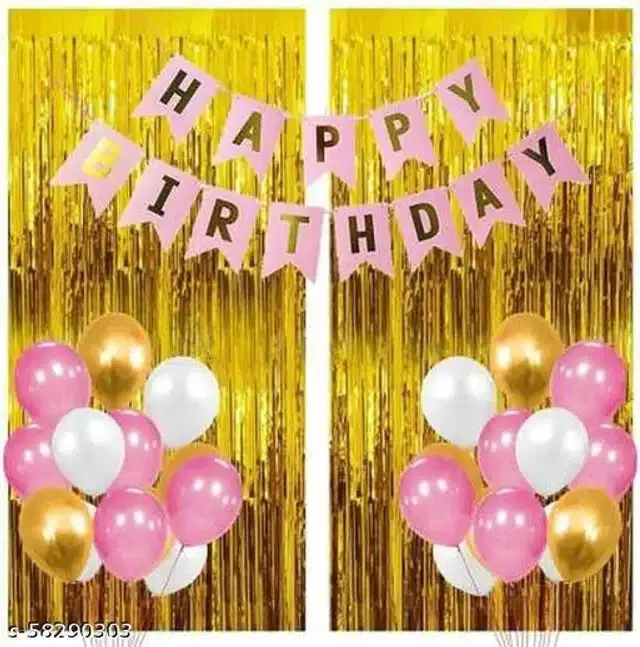 Birthday Party Decoration Kit, Multicolor, Set of 33