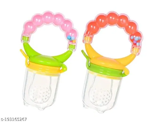 Silicone Fruit Nibbler for Baby, Multicolor, Pack of 2