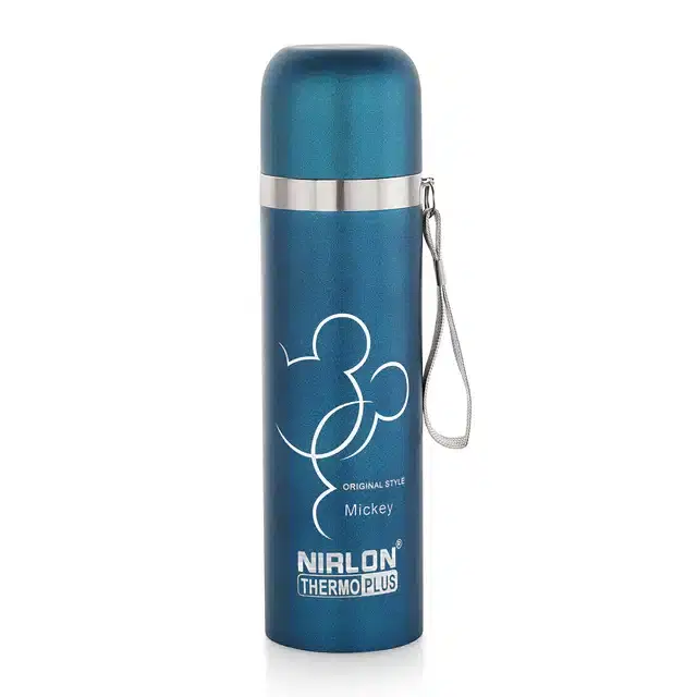 Stainless Steel Double Wall Vacuum Insulated Water Bottle, Blue, 500 ml