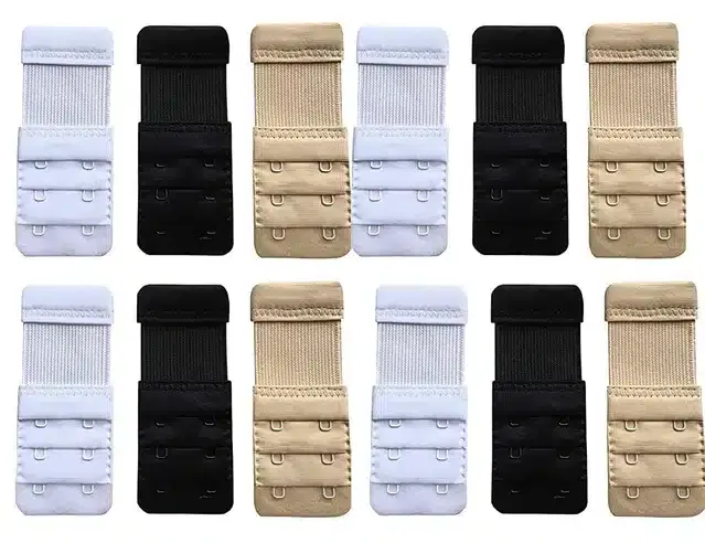Bra Hook Extender for Women, Pack of 12 (Multicolor)