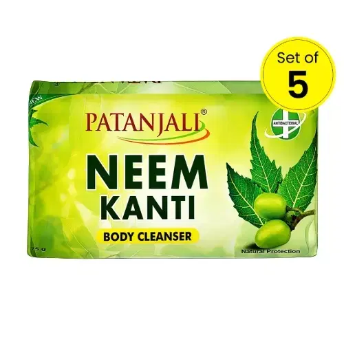 Patanjali Neem Kanti Body Cleanser Soap 5X75 g (Pack of 5)