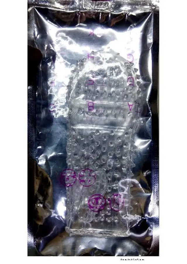 Crystal Dotted Reusable Condom for Men, Transparent