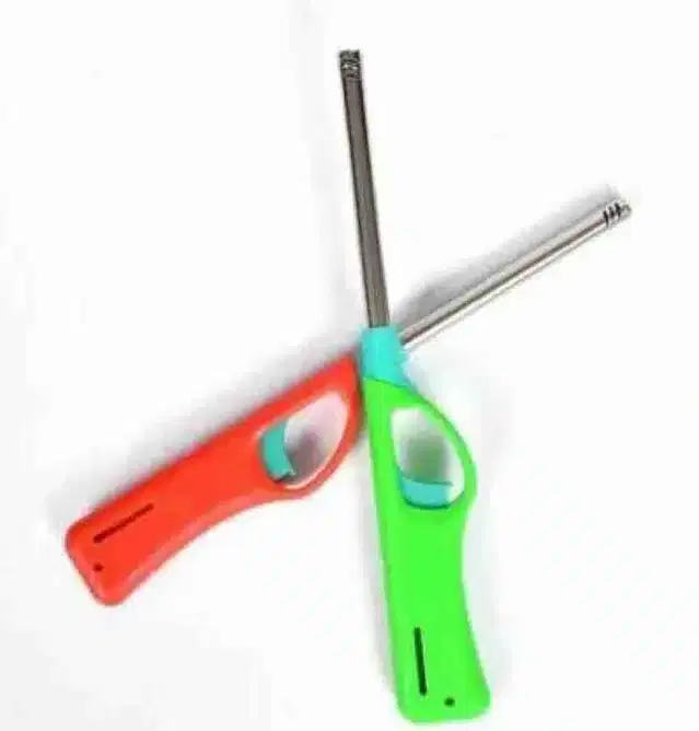 Stainless Steel Refillable Gas Lighter, Assorted, Pack of 2