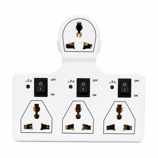 SimpleHome 4+3 Portable Extension Board, White