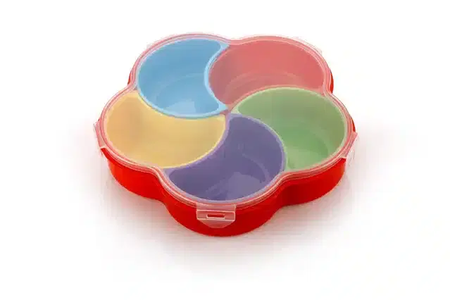 Airtight Rangoli Box, Multicolor
