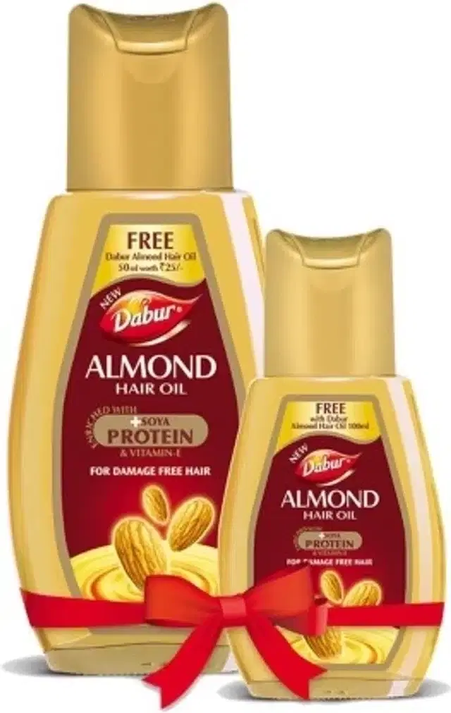 Dabur Almond Hair Oil 95 ml + Free Dabur Almond Hair Oil 45 ml