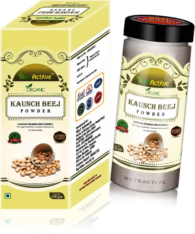 NutrActive Pure Organic White Kaunch Beej Powder, 150 g